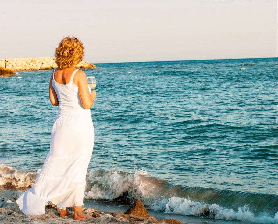 Ewa Widulińska na plaży w Turcji